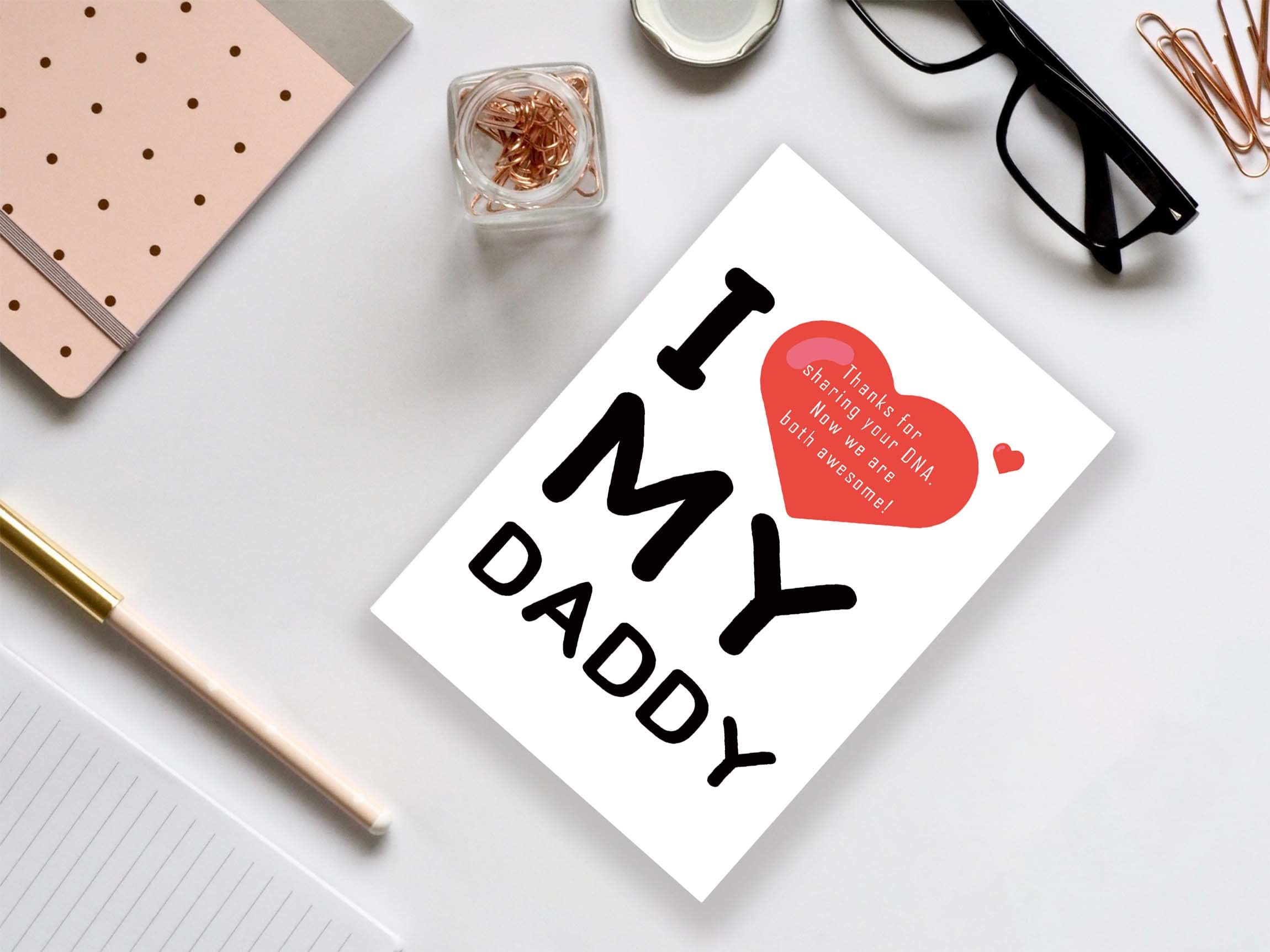I Love My Daddy Birthday Card - Funny & Heartwarming Father's Day Greeting Card for Dad - Perfect for Special Occasions & Family Celebrations