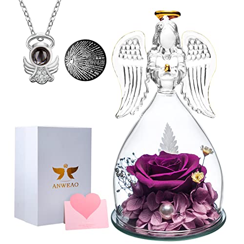 Purple Rose With Nacklace