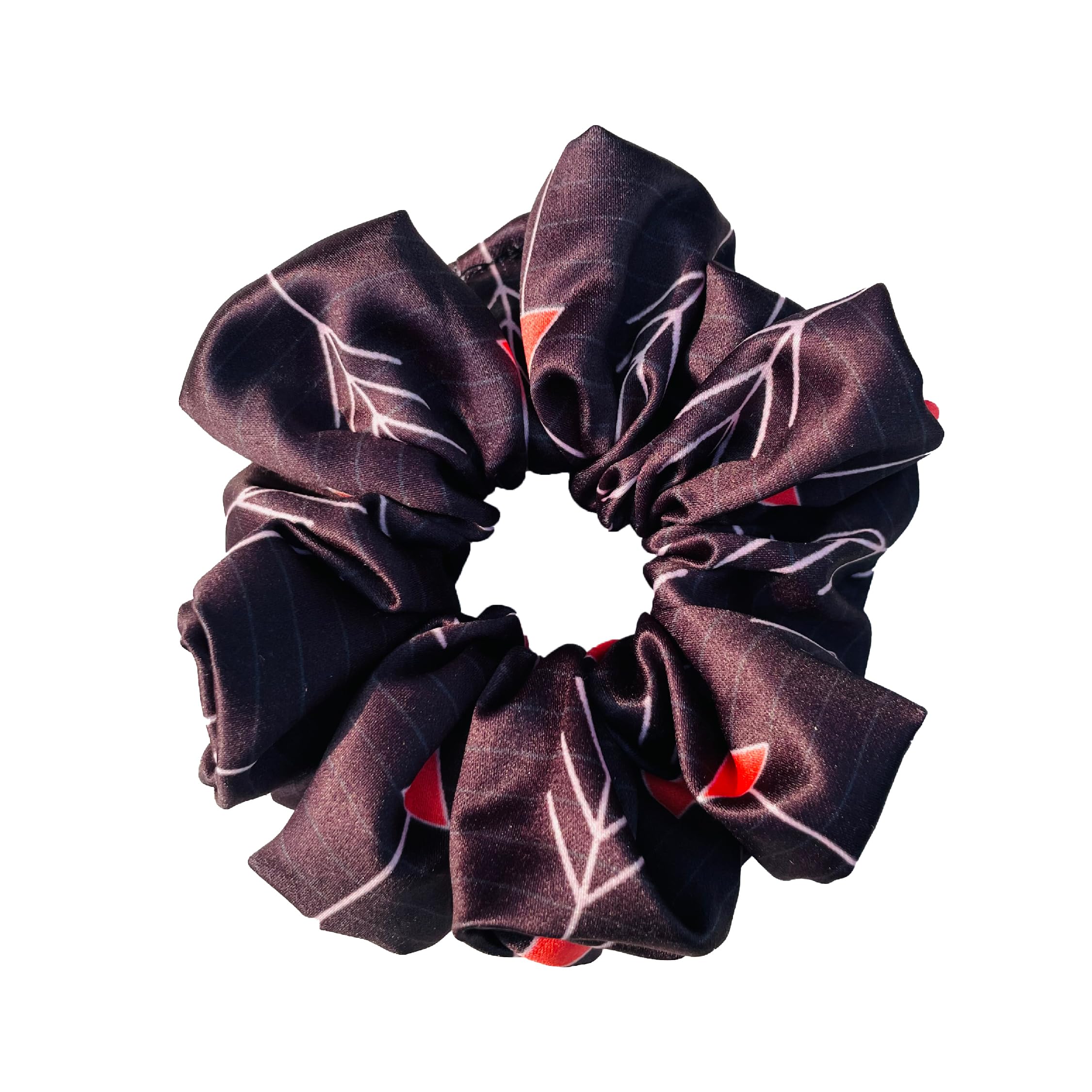 Luxury Satin Scrunchies for Women - Soft Hair Bands Set with Printed Designs & Organizer Bag (3-Pack) - Perfect for Everyday Use, Work, Gym, and Travel