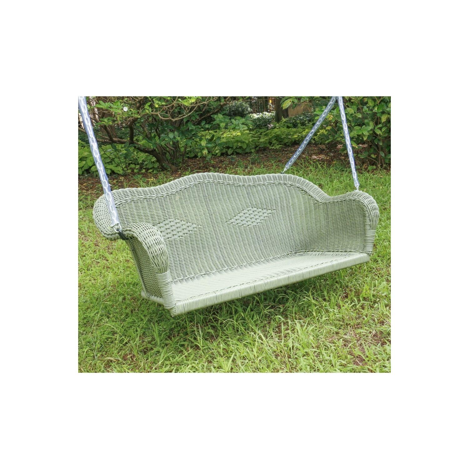 Resin Wicker Hanging Loveseat Swing - Outdoor Patio Furniture for Porch, Garden & Backyard Relaxation