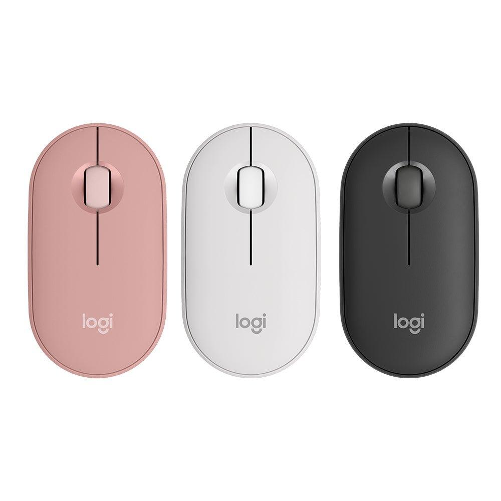 Logitech Pebble M350S Wireless Mouse - Slim, Silent Click, Bluetooth & USB - Perfect for Office, Home, and Travel Use