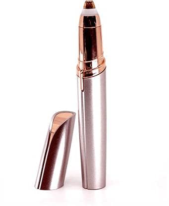 Mi 2 Portable Painless Electric Eyebrow Trimmer for Women - Battery Powered Facial Hair Remover, White (21.5 x 10.1 x 4.7 cm) - Perfect for Travel, Home & Salon Use