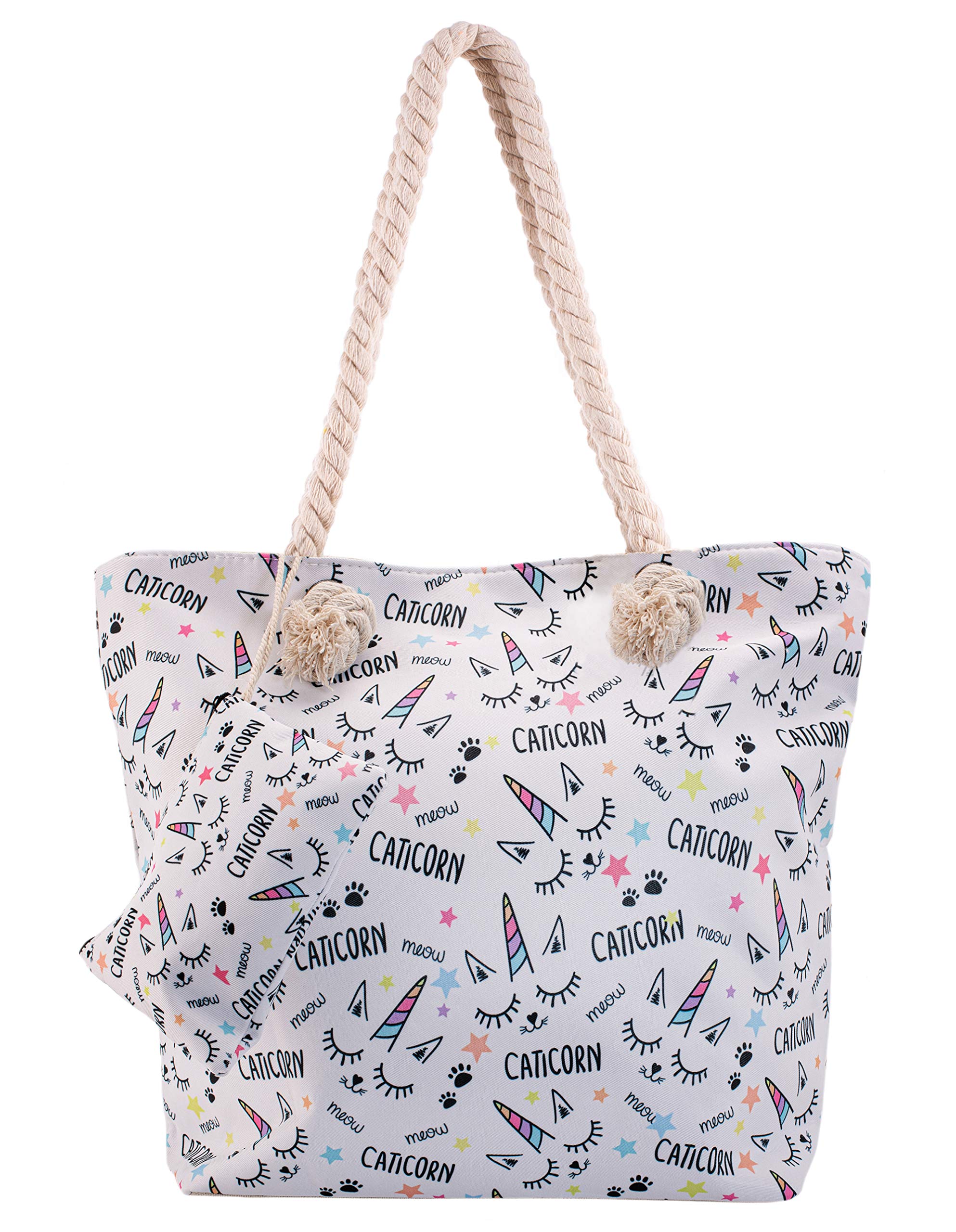 Rave Envy Beach Tote Bags - Large Weekender Travel Bag for Women, Waterproof & Spacious Beach Essentials Carrier | Perfect for Vacation, Pool Party & Summer Getaways