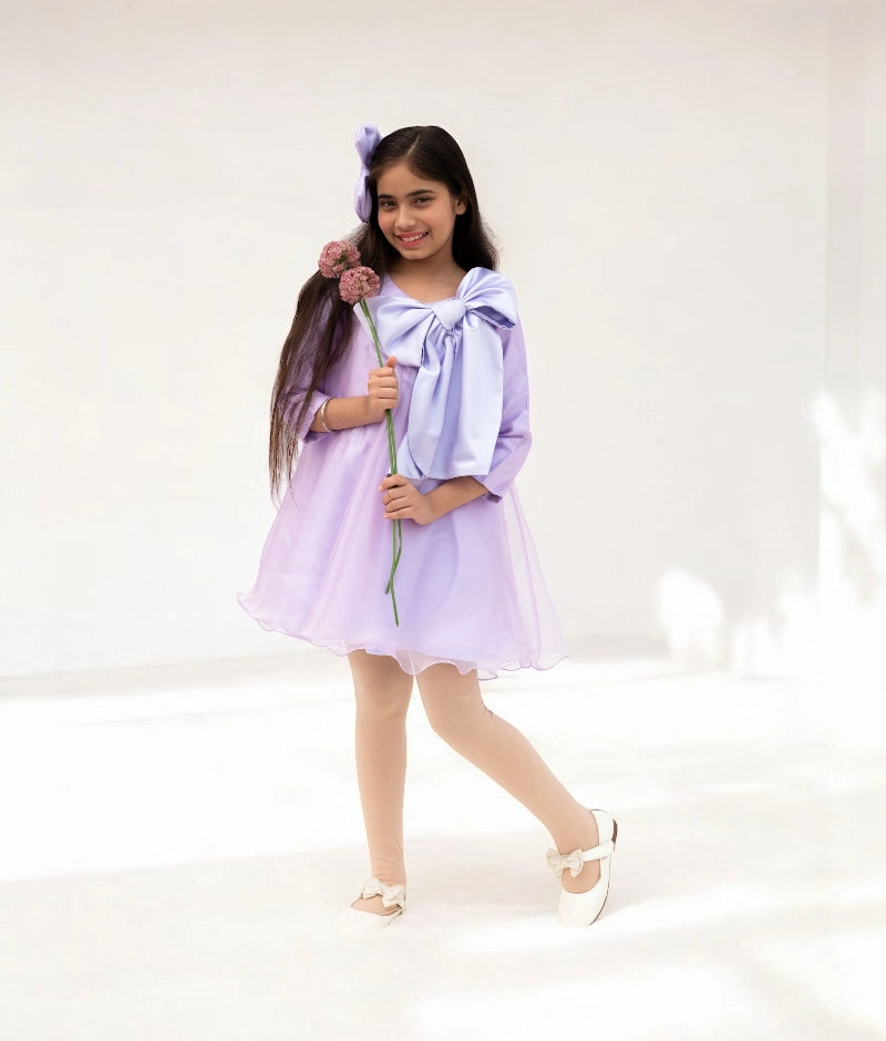 Pre Order: Elegant Lilac Organza Dress for Weddings, Prom & Special Occasions | Women's Formal Gown