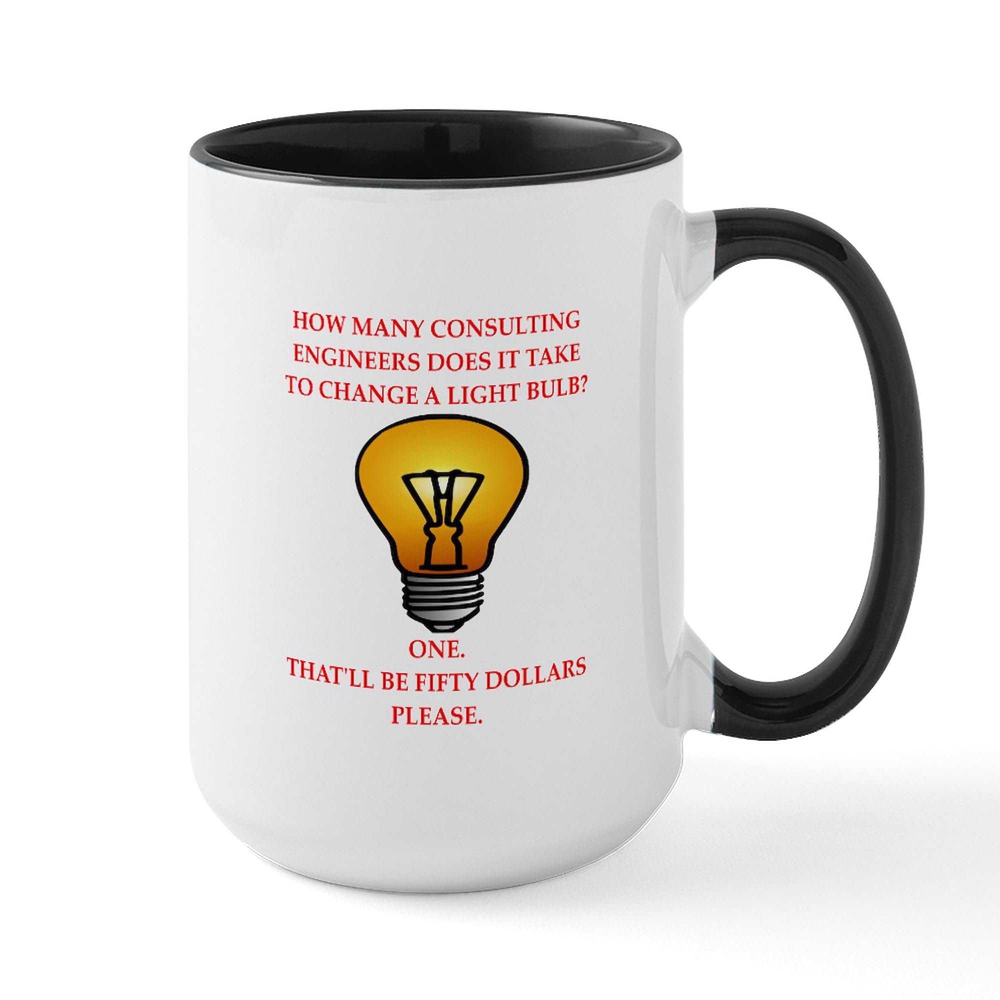 Engineer Coffee Mug 15 oz (444 ml) - Ceramic Coffee Cup for Engineers - Perfect for Office, Home & Gifts
