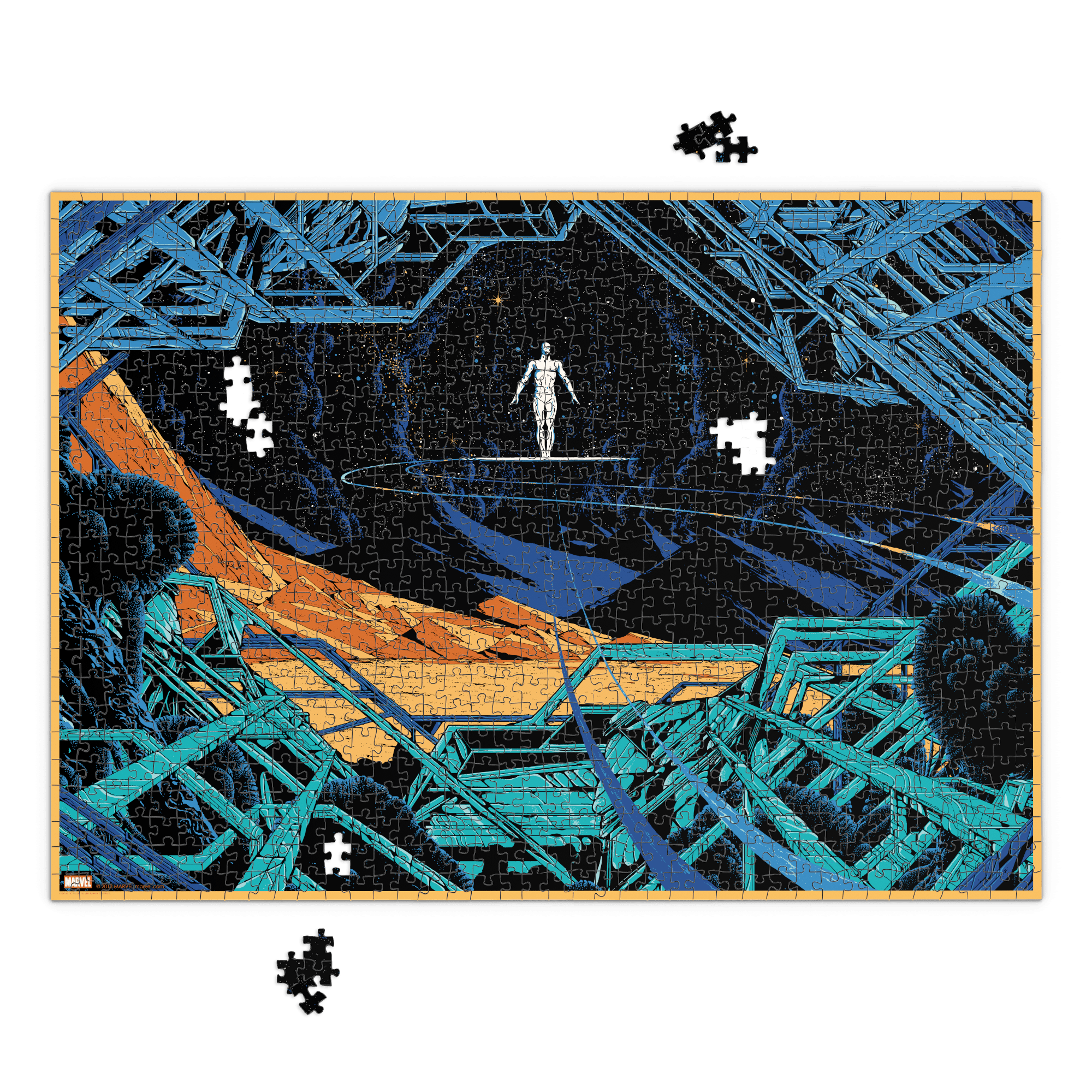 Fantastic Four Silver Surfer 1000 Piece Jigsaw Puzzle - Marvel Superhero Collectible for Adults & Teens - Perfect for Family Game Nights & Superhero Fans