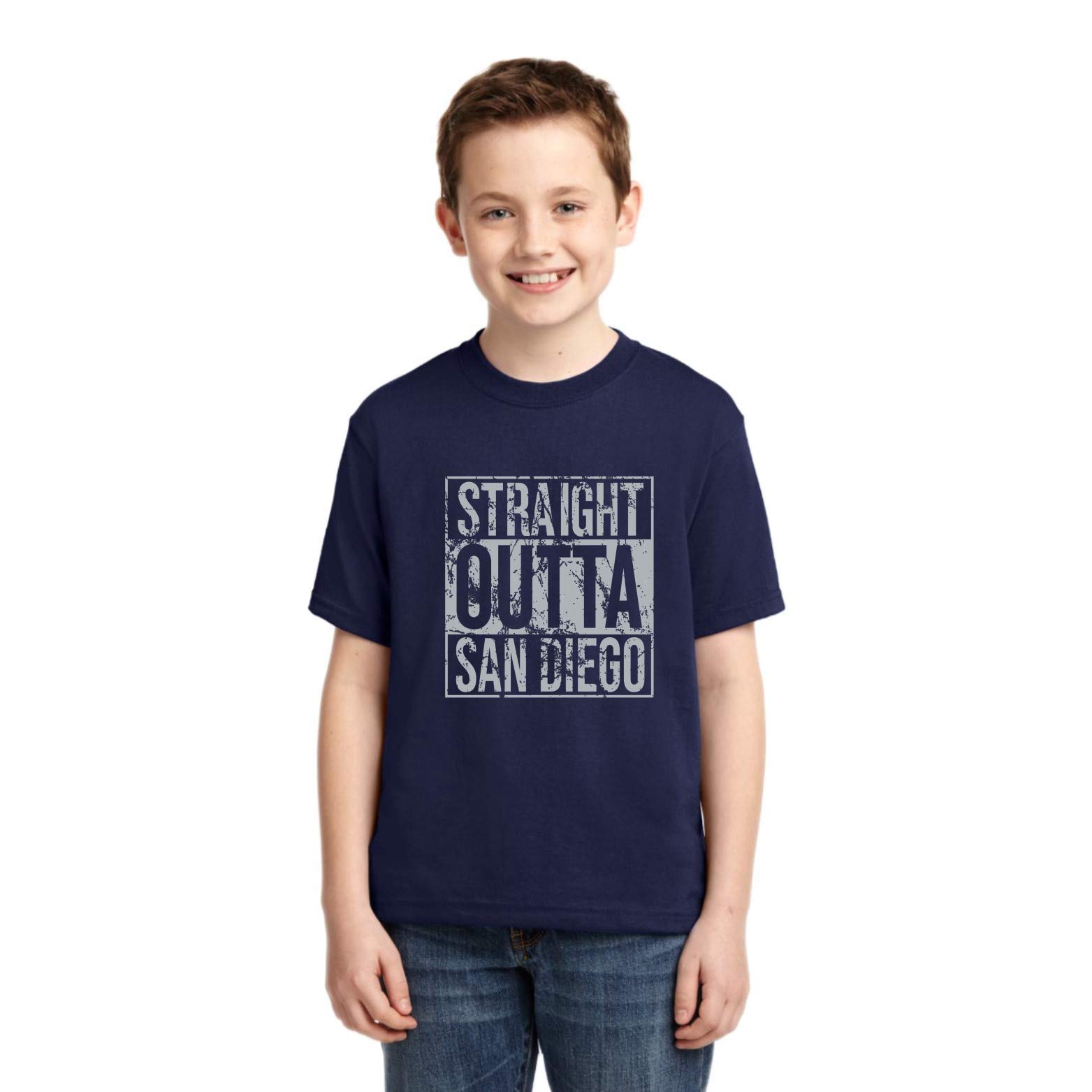 Wild Bobby Straight Outta Hometown Pride Youth Football Graphic T-Shirt for Boys - Perfect for Game Day, School Spirit & Sports Fan Apparel