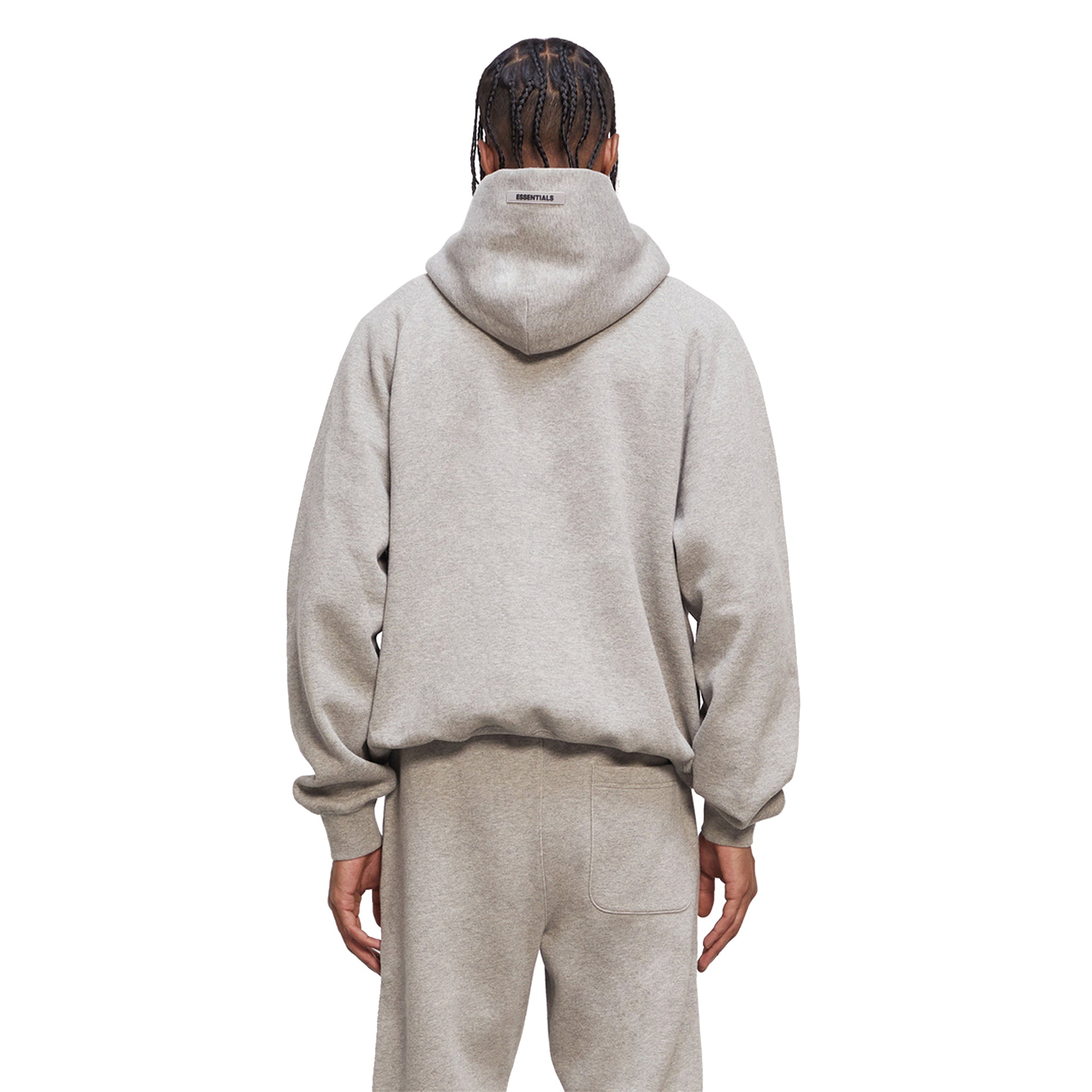 Fear of God Essentials Heather Oatmeal Hoodie - Men's Oversized Pullover Sweatshirt | Casual Streetwear for Everyday Comfort & Style