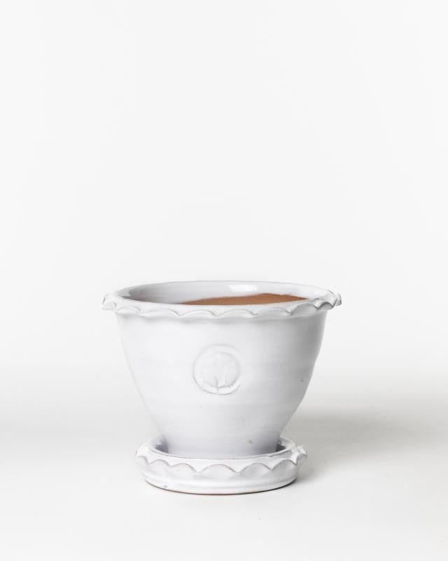 Kruka Sturehof Adelcrantz 11cm White Ceramic Flower Pot - Perfect for Indoor Plants, Succulents, and Home Decor