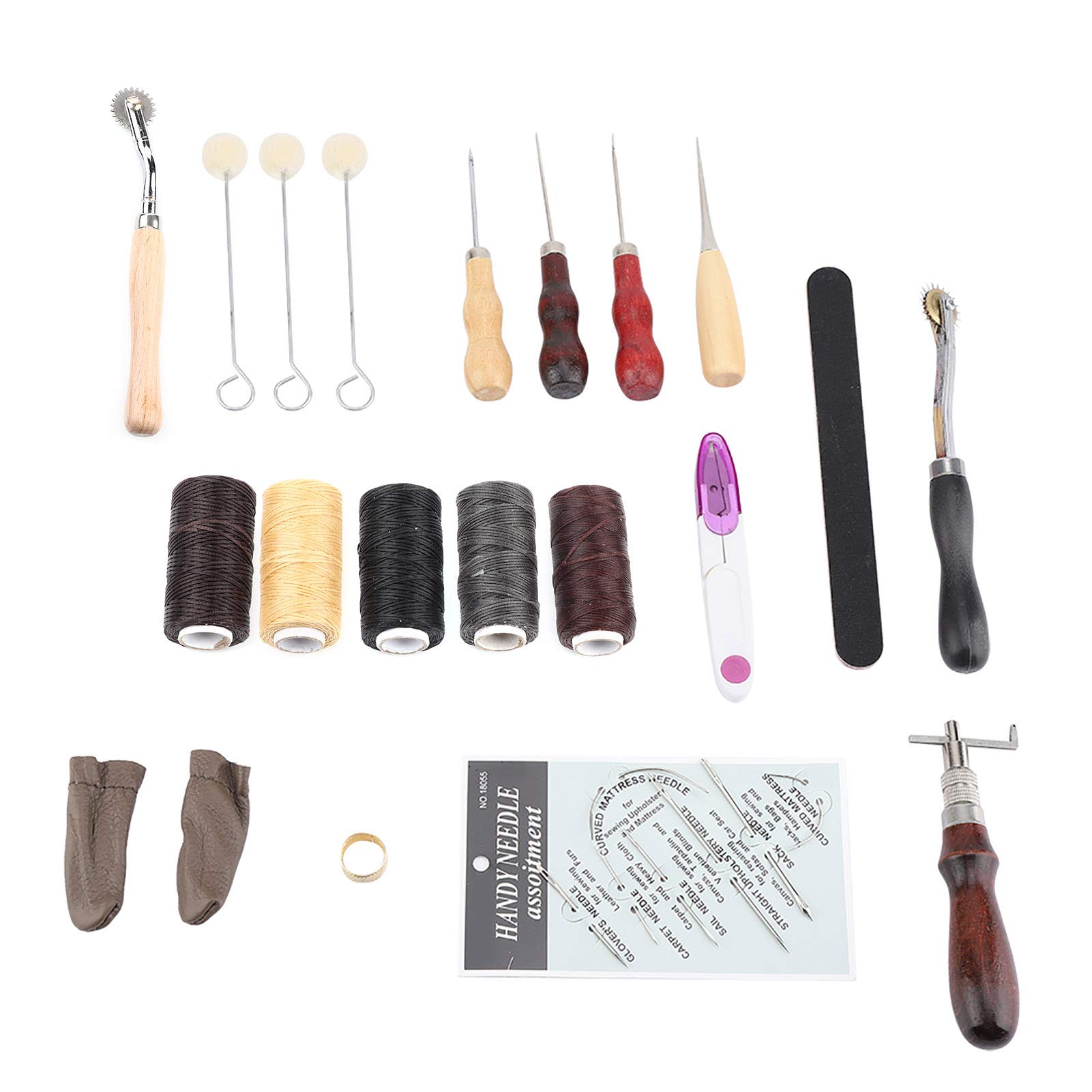Premium 18-Piece Leather Craft Tool Set with Toolbox - Professional Leather Working Tools for Stitching, Punching, Cutting & Sewing | Perfect for DIY Leather Projects, Wallet Making & Bag Repair