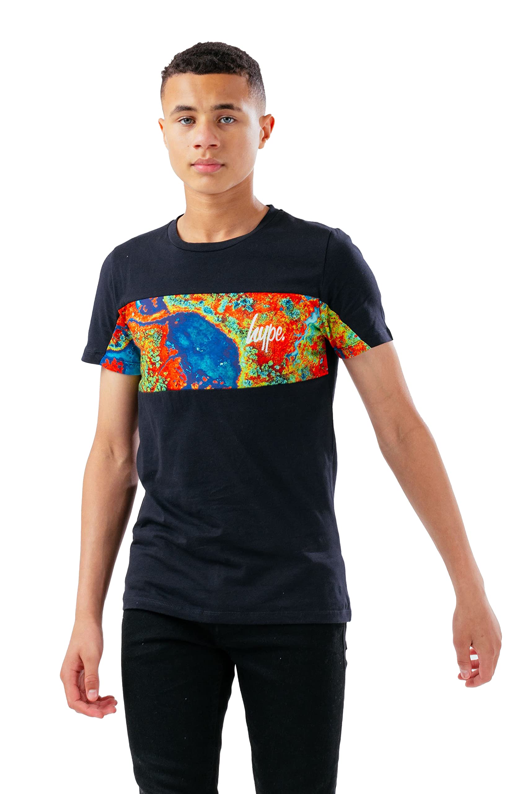 Trendy Kids' Heat Hills Panel T-Shirt - Comfortable Graphic Tee for Boys & Girls - Perfect for School, Playdates & Casual Outings