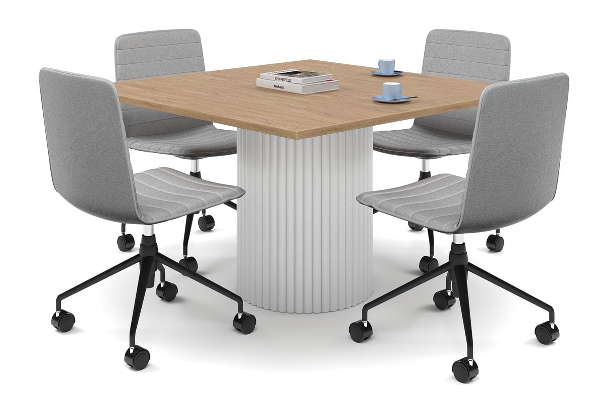Premium Baobab Circular Base Boardroom Rectangle Table - 1200L x 1200W - Executive Office Conference Table for Professional Meetings & Presentations