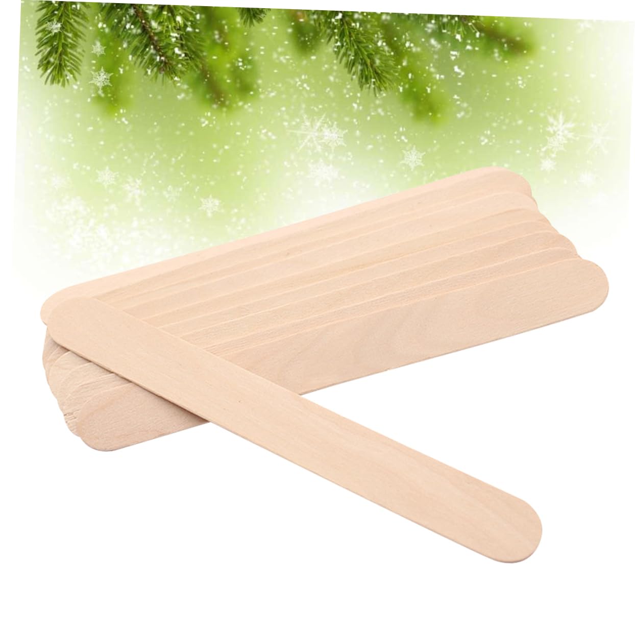 100pcs Wooden Facial Hair Removal Tool Set - Natural Dermaplaning Scraper, Exfoliating Beauty Care Stick for Smooth Skin - Perfect for Eyebrow Shaping & At-Home Spa Treatments