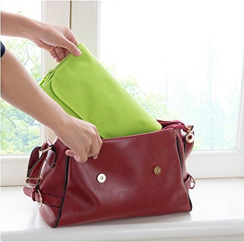 Glive's Multipurpose Foldable Wall Hanging Makeup Organizer - Travel Cosmetic Bag with Storage Pockets for Bathroom, Bedroom & Dorm Room Organization