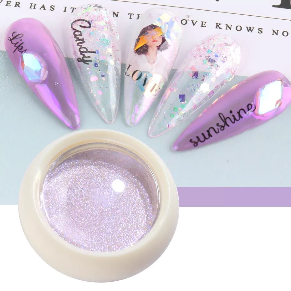 Aurora Mermaid Chameleon Chrome Pigment Powder - Shifting Color Cosmetic Glitter for Nails, Makeup, Resin Art & DIY Crafts