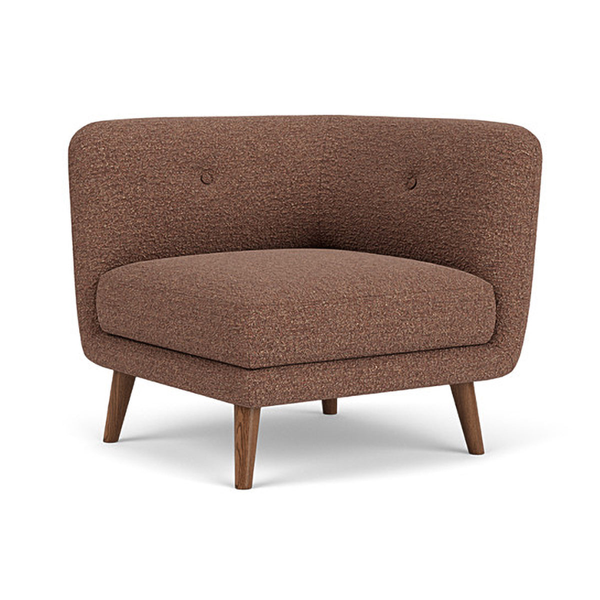 Alfred Boucle Left 1 Seater Modular Sofa - Modern Accent Chair for Living Room, Bedroom & Office - Comfortable Small Space Furniture