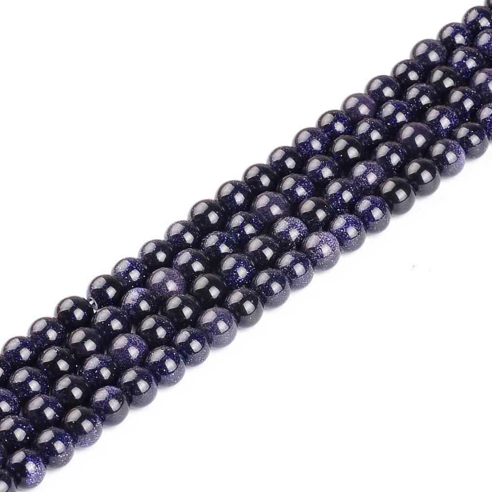 6mm Round Blue Sand Jasper Stone Beads - 60pcs Strand for DIY Jewelry Making, Bracelets, Necklaces & Craft Projects - Natural Gemstone Beads for Boho, Handmade & Healing Jewelry Designs