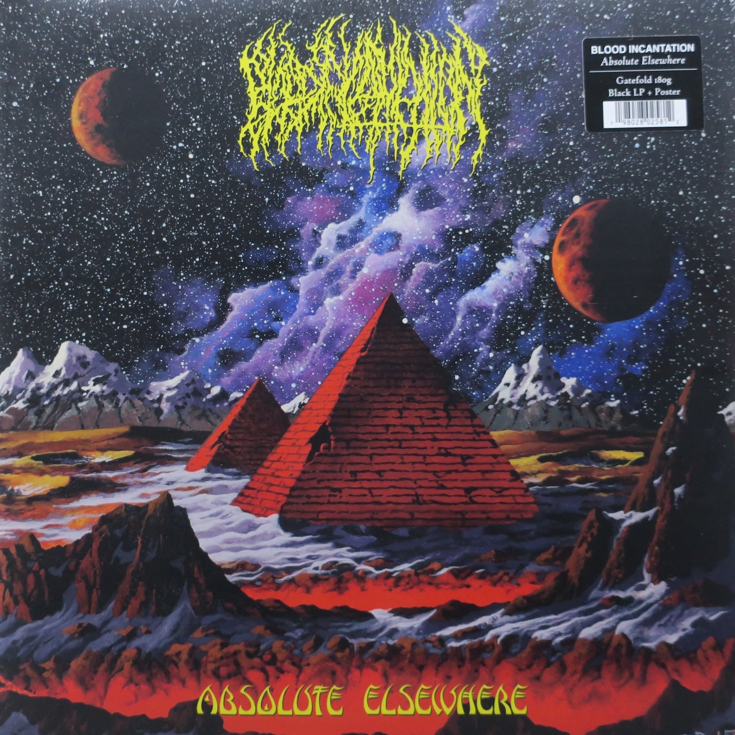 BLOOD INCANTATION 'Absolute Elsewhere' Limited Edition BLACK Vinyl LP Record with Exclusive Poster - Perfect for Metal Music Collectors & Vinyl Enthusiasts