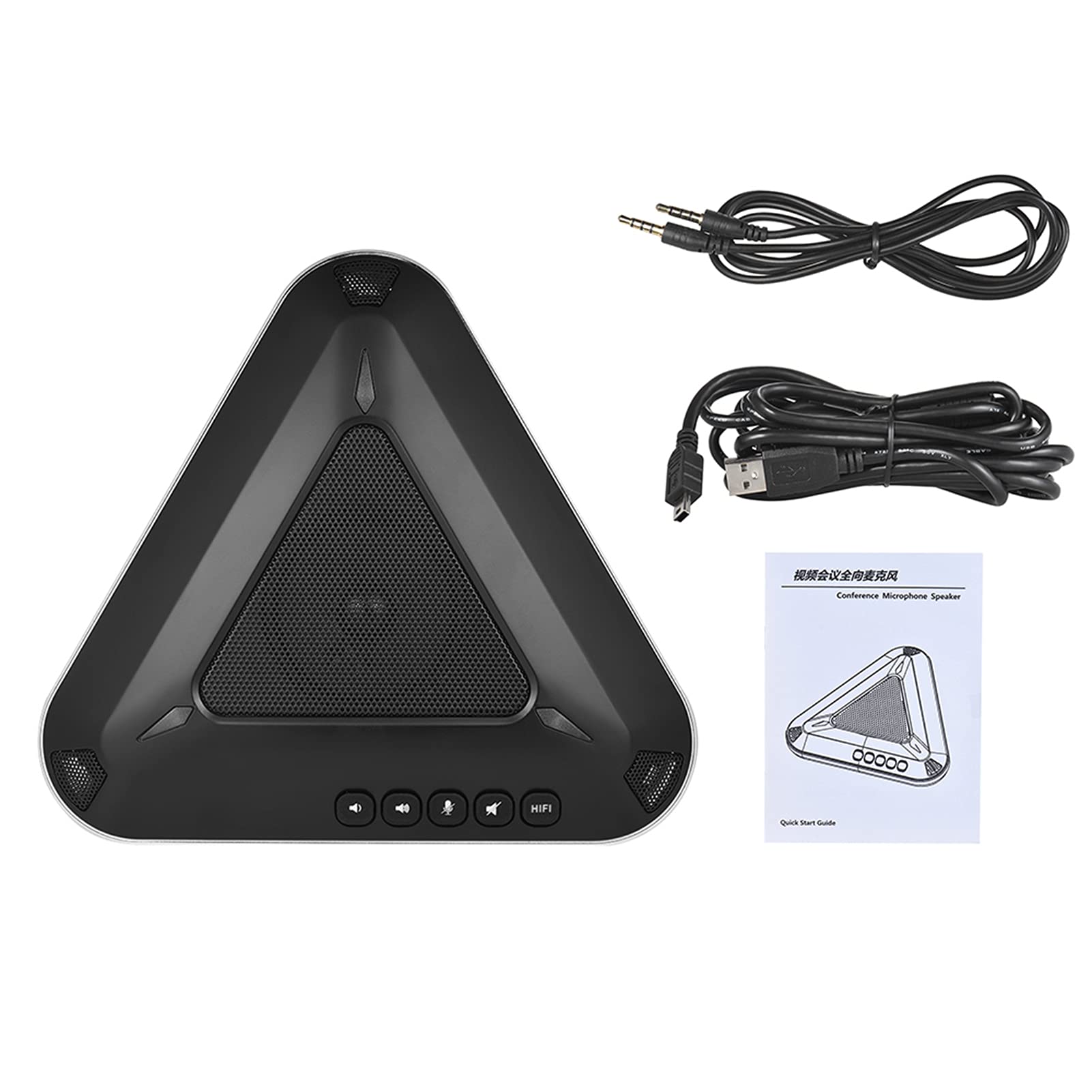 YIWENG MST-A1S USB Conference Speakerphone with 360° Omnidirectional Microphone - Compatible with Skype, Zoom, Teams for PC, Laptop & Smartphones - Ideal for Home Office, Remote Work & Online Meetings