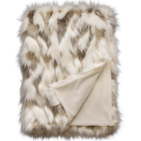 Premium New Zealand Faux Fur Throw Blanket 150x220cm - Luxurious Snowshoe Hare Design for Cozy Home Decor, Sofa, Bed & Winter Warmth