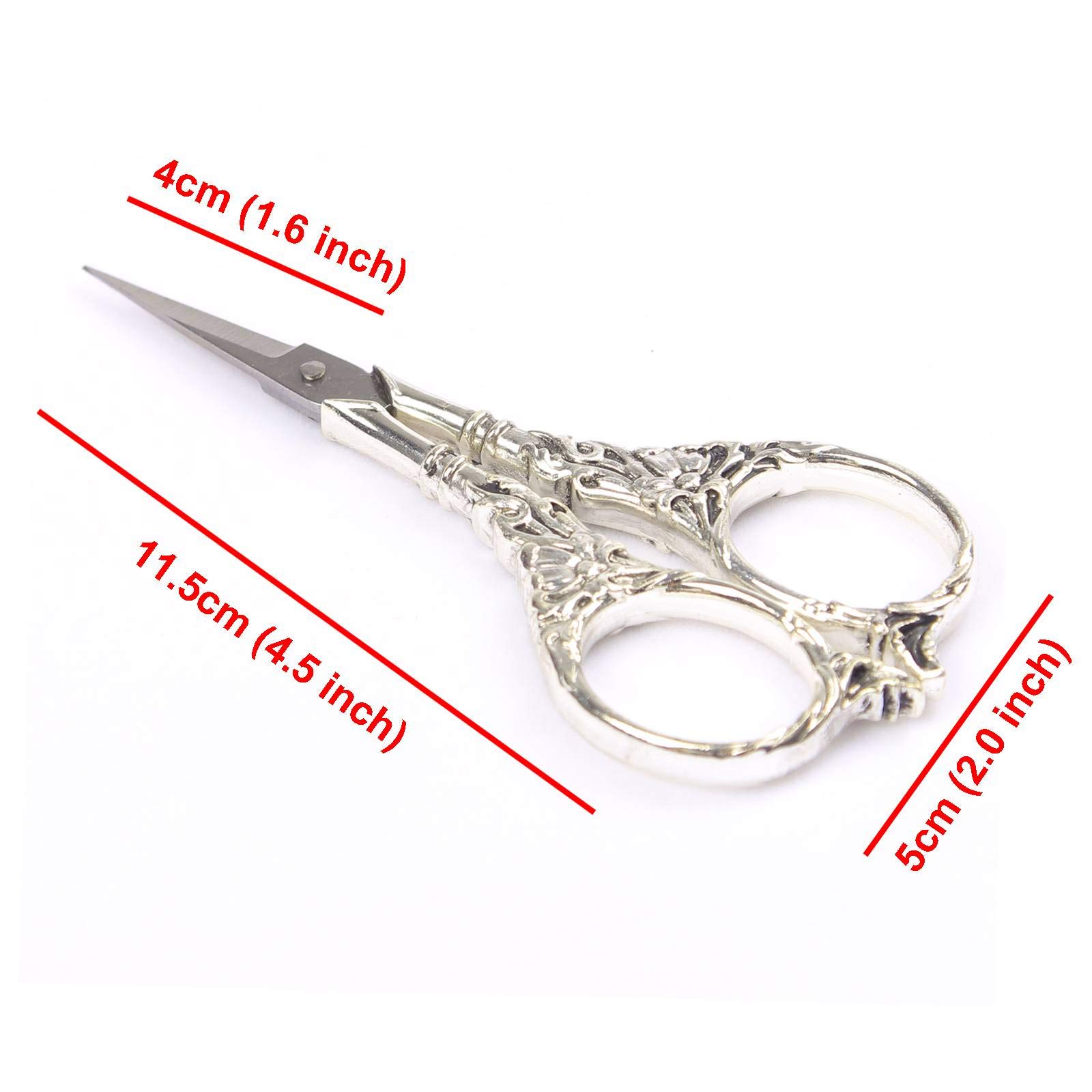 BIHRTC Stainless Steel Embroidery Scissors - Ultra Sharp Sewing & Crafting Shears for Needlework, Threading, Cross Stitch, DIY & Art Projects - Perfect for Fabric Cutting, Quilting, and Detailed Crafting