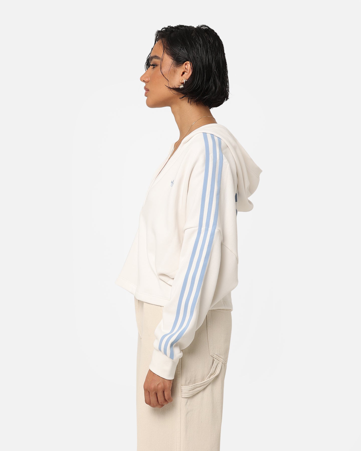 Adidas Women's Cropped Hoodie - Lightweight Fleece Pullover for Running, Yoga & Casual Wear - Trendy Streetwear Fashion for Women
