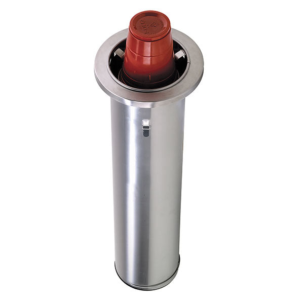 Adjustable 2-Inch Countertop Cup Dispenser with 2 Springs - 22L Capacity for Restaurants, Cafes, and Food Service Businesses