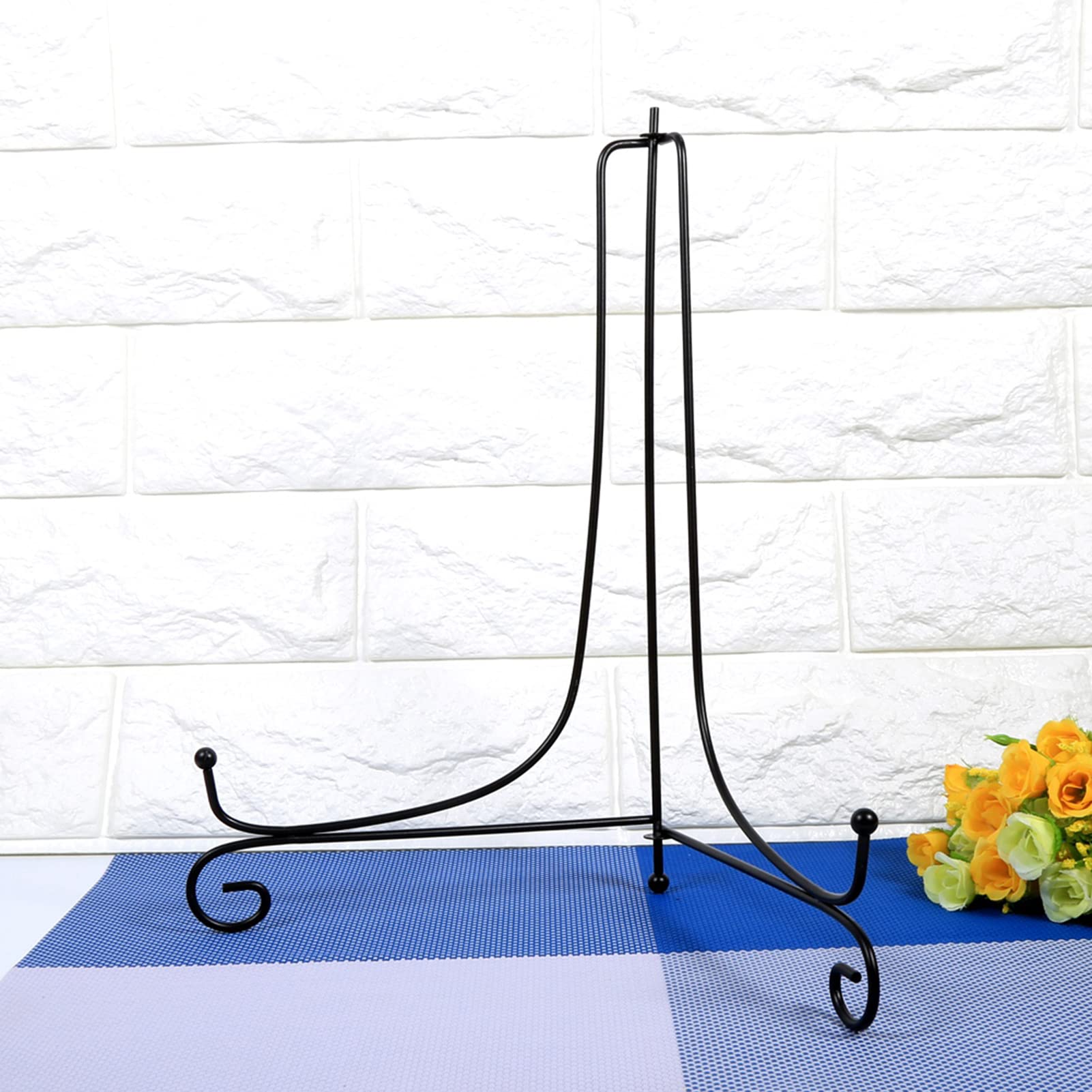 GOTOTOP Frosted Finish Iron Display Stand for Plates, Photos, Books & Trophies - 5 Sizes (4-12 Inch) - Sturdy & Versatile Home & Office Decor for Shelves, Desks & Countertops