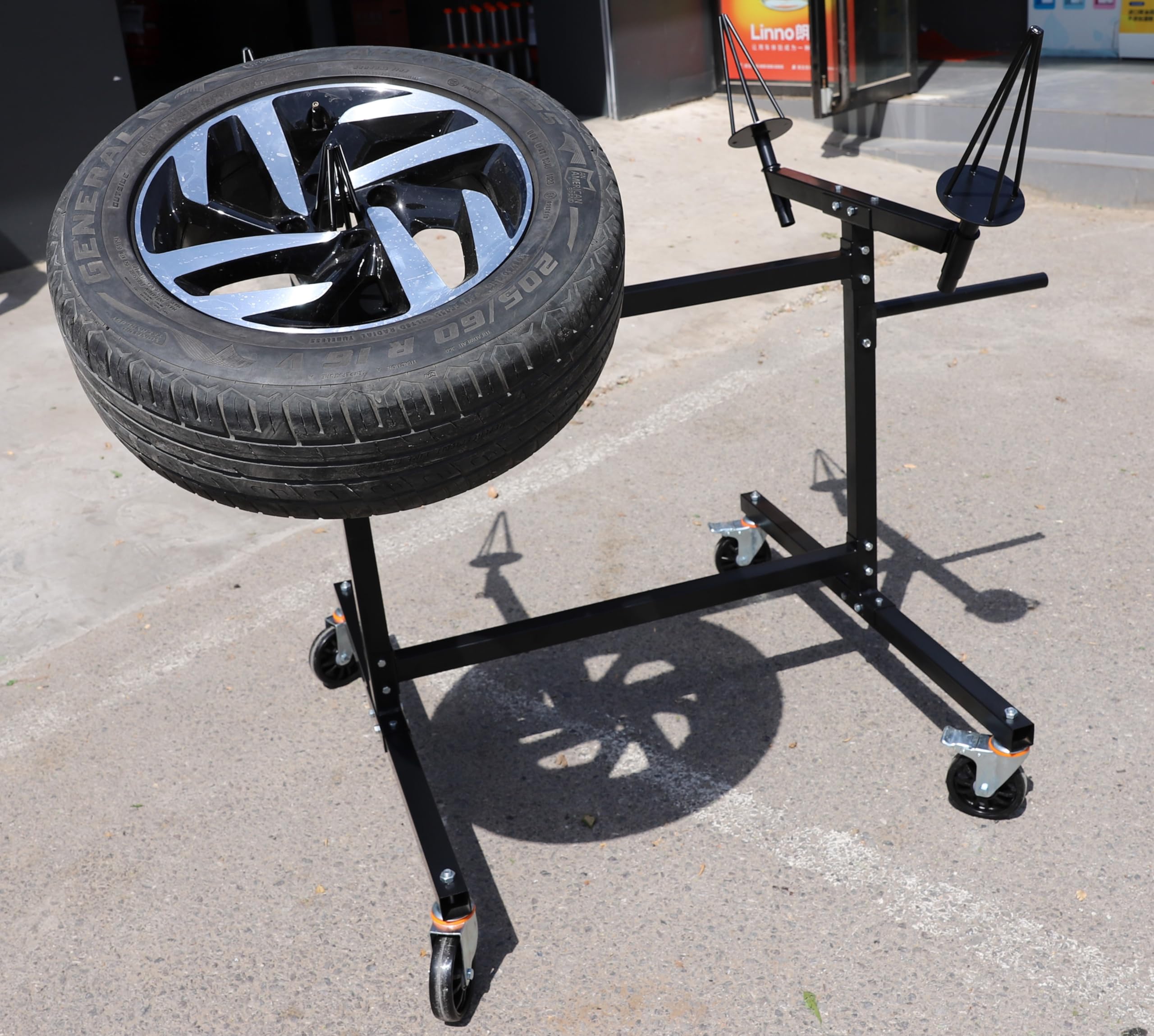 HSW Heavy Duty Wheel Paint Stand Rack - LGJ-1 Professional Wheel Rim Painting Stand for Automotive Repair & Custom Painting | Perfect for DIY Car Enthusiasts & Professional Auto Shops