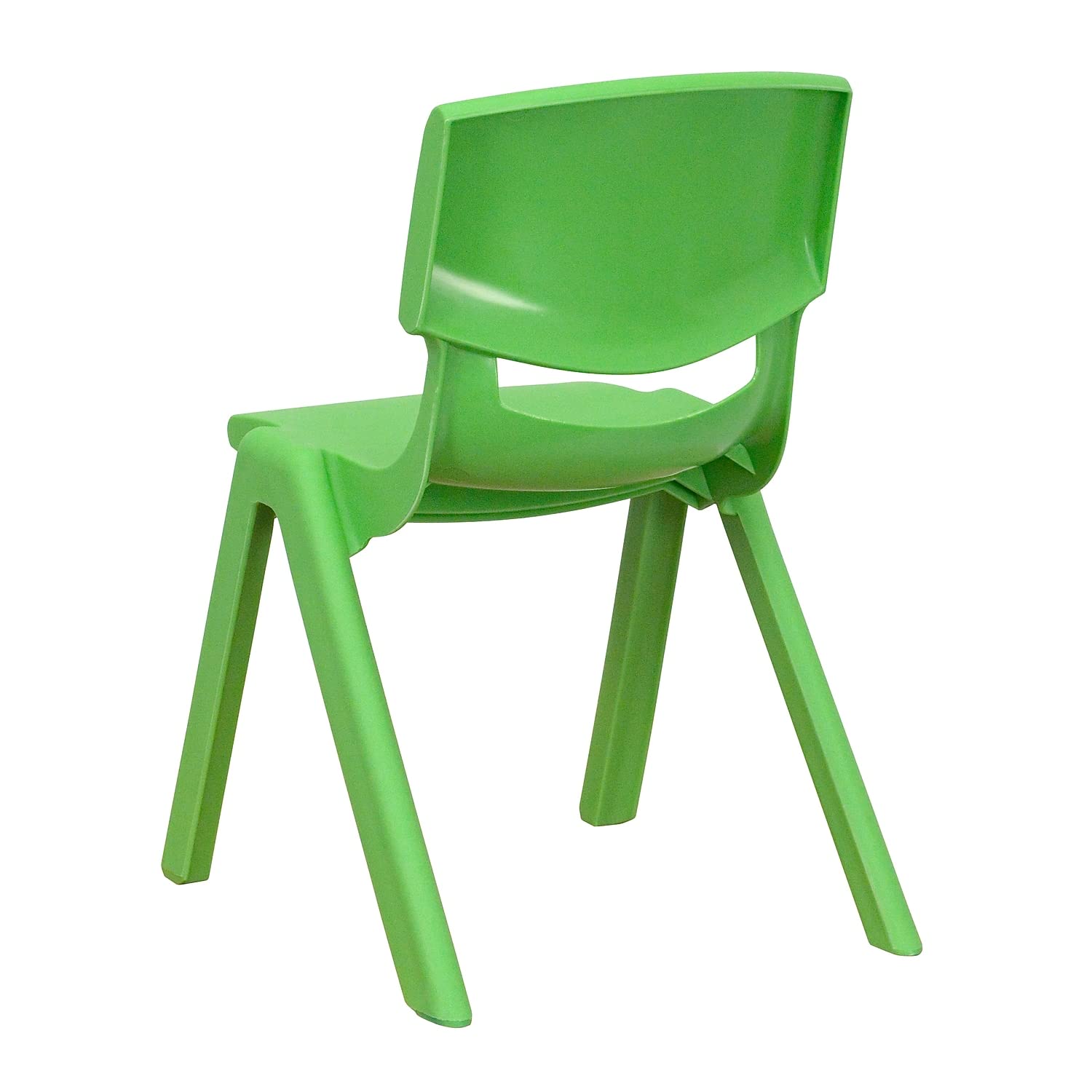 Flash Furniture Whitney 10-Pack Green Plastic Stackable School Chairs - 12