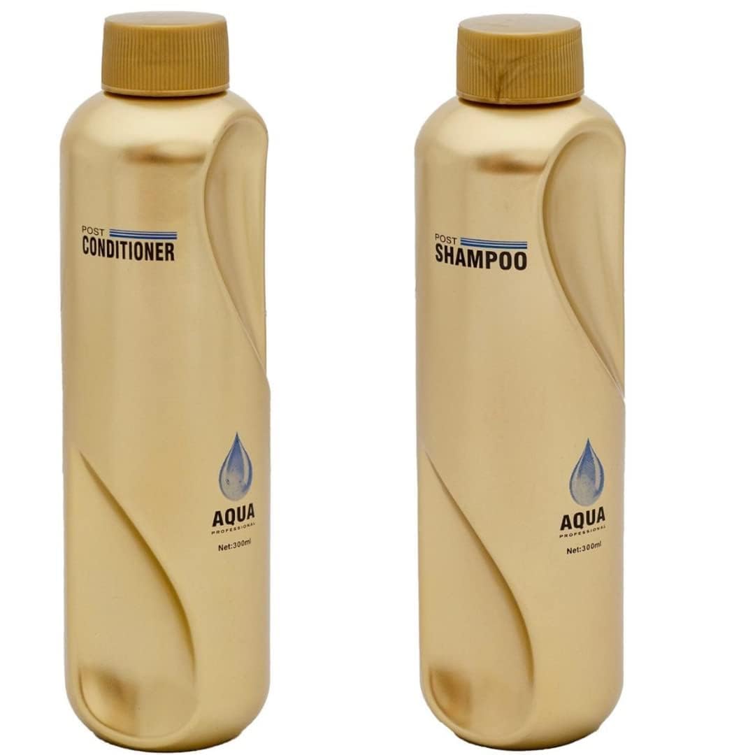 Aqua Gold Hair Treatment Kit - 300ml Shampoo & Conditioner Set for Hydration & Repair | At-Home Hair Care for Dry, Damaged Hair | Salon-Quality Results