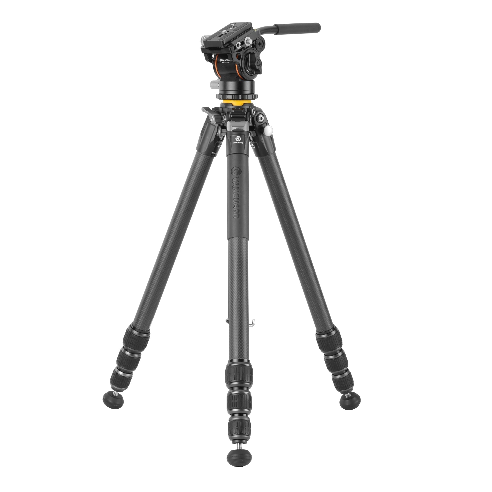 VEO 5 264CV 14 Carbon Fiber Tripod with Counterbalance Video Head - Professional Camera Tripod for DSLR, Mirrorless Cameras & Smartphones - Perfect for Travel, Vlogging & Outdoor Photography