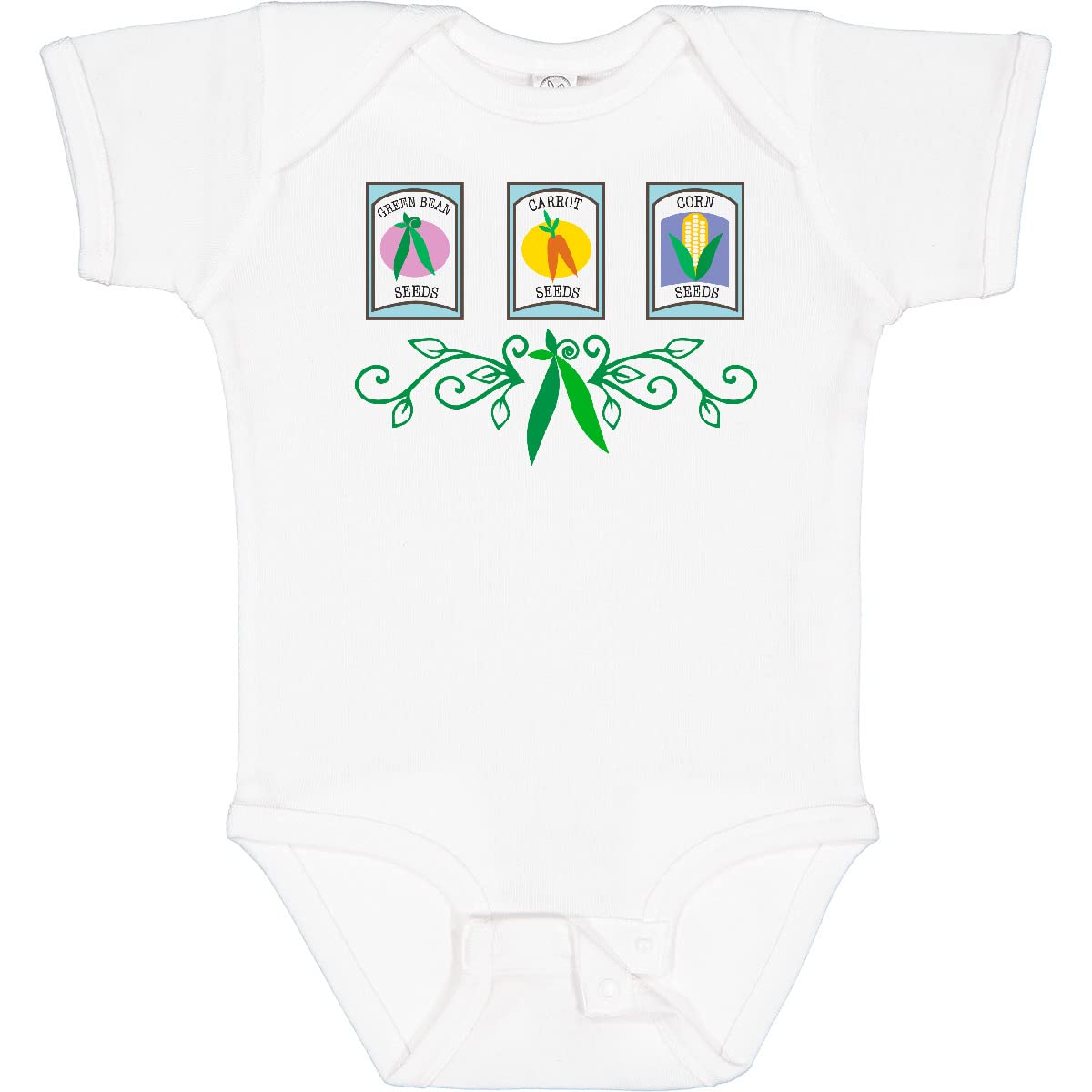Inktastic Gardener Vegetable Gardening Baby Bodysuit - Cute Organic Cotton Onesie for Infants & Toddlers - Perfect for Gardening Enthusiasts, Outdoor Play & Family Photos