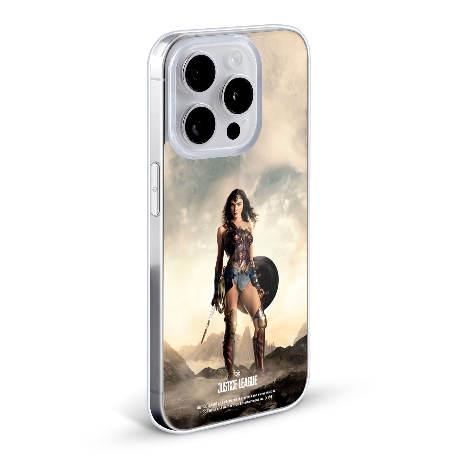 Justice League Movie Wonder Woman iPhone X/Xs Soft Gel Case – Officially Licensed Character Poster Design by Head Case Designs – Perfect for Fans & Superhero Enthusiasts