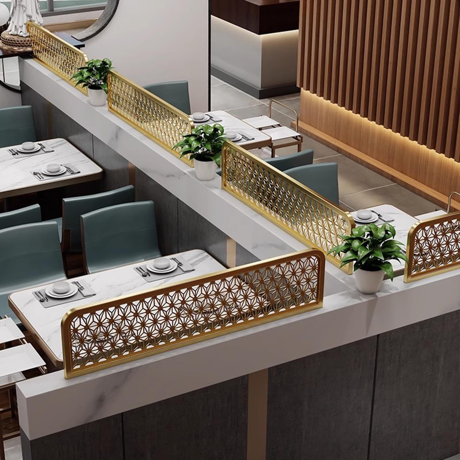 Stainless Steel Tempered Glass Partitions for Restaurants, Hotels & Bars - Privacy Screens & Social Distancing Panels | Durable Safety Dividers for Commercial Spaces