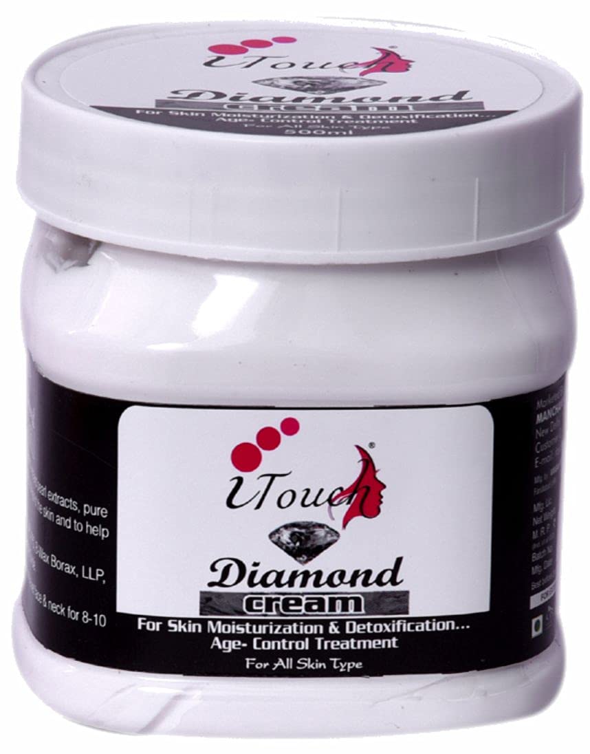 I TOUCH HERBAL Diamond Cream - Moisturizing & Brightening Face & Body Cream for Glowing Skin | Whitening, Softening & Nourishing Formula (500ml) | Perfect for Daily Skincare & Nighttime Hydration