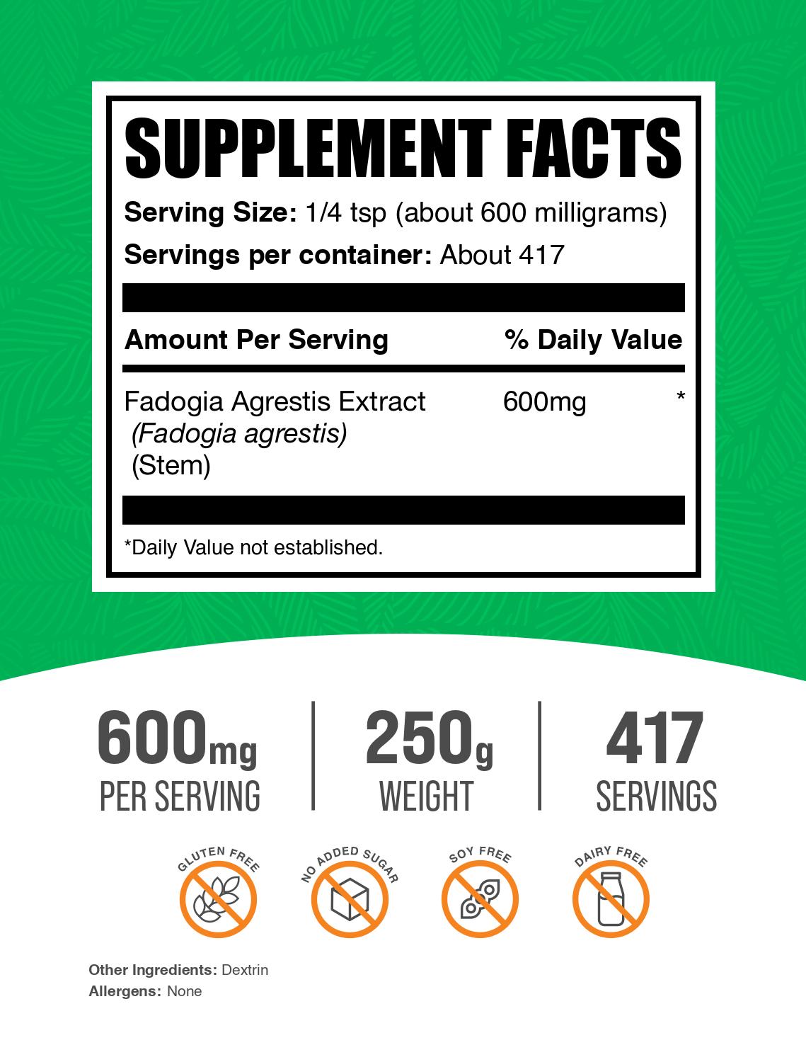 Premium Fadogia Agrestis Extract Powder 500mg - Natural Testosterone Booster Supplement for Men - Supports Energy, Stamina & Muscle Growth - Gym, Workout & Fitness Performance Enhancer