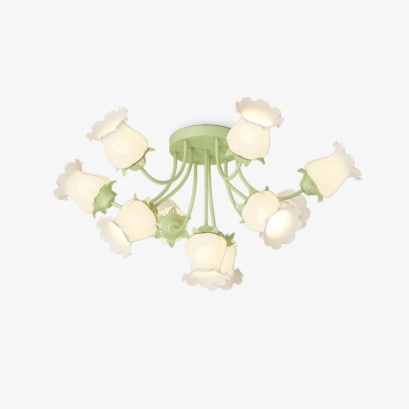 Modern Floral Ceiling Light Fixture - Elegant Garden Flower Chandelier for Living Room, Bedroom, or Dining Room Decor