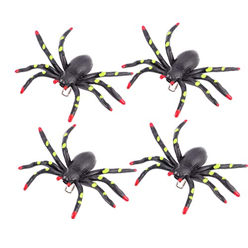 Lurrose Spiderco 4Pcs Halloween Hair Clips for Kids - Cute Spider Hair Pins & Hair Accessories - Perfect Halloween Costume Party Favors & Gifts - Great for Trick or Treat, School Parties & Halloween Hairstyles