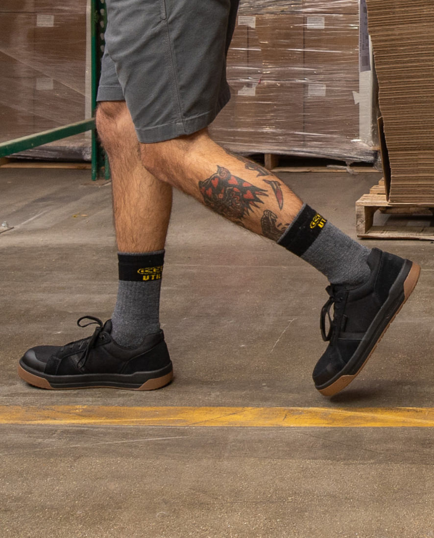 Kenton ESD Safety Work Shoes for Men - Carbon Toe, Black/Gum - Slip Resistant & Electrical Hazard Protection for Construction & Warehouse Workers