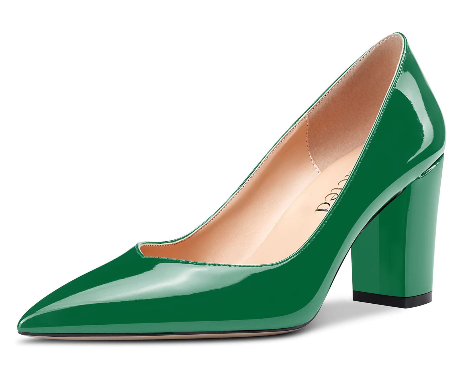 Stylish Women's Chunky Heel Pumps - 3 Inch Block Heels Pointed Toe Dress Shoes for Wedding, Party & Office Wear | Comfortable High Heels for Formal Events & Evening Occasions