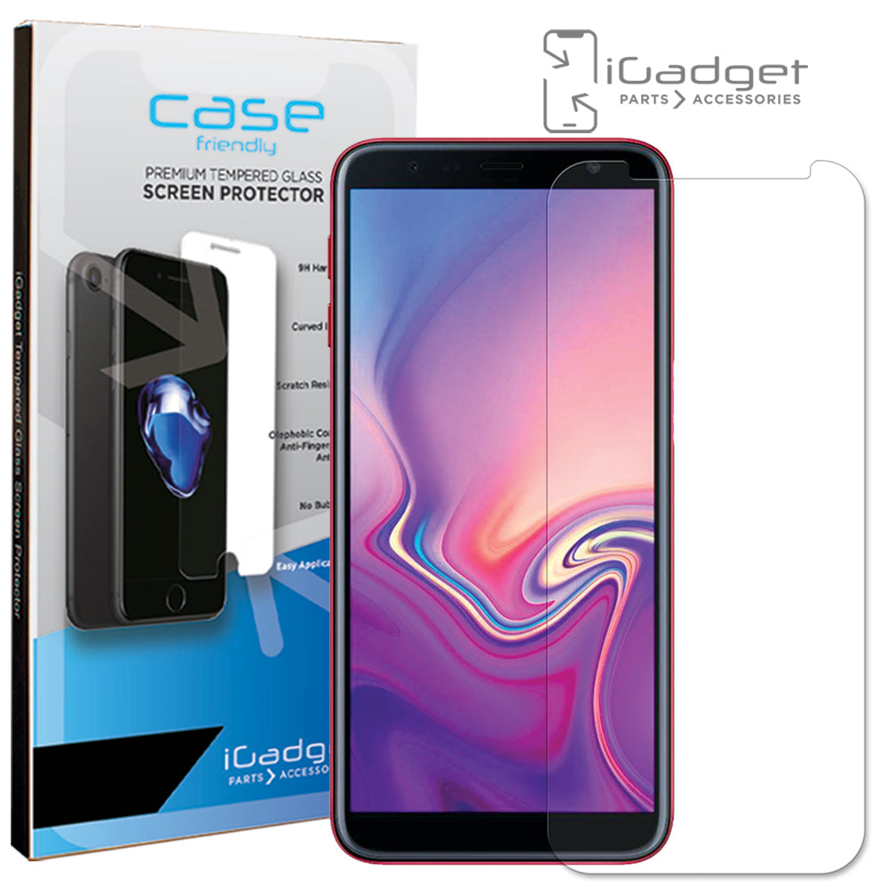 Samsung Galaxy J6 Screen Protector - Case Friendly Ultra Clear Tempered Glass Shield for Scratch Protection | Perfect for Everyday Use, Travel & Outdoor Activities