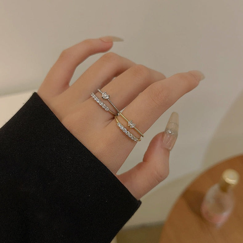 Minimalist Tiny Heart Stacking Rings Set - Dainty Gold & Silver Layering Rings for Women | HR617 | Perfect for Everyday Wear, Stacking Jewelry Trend & Gift Giving