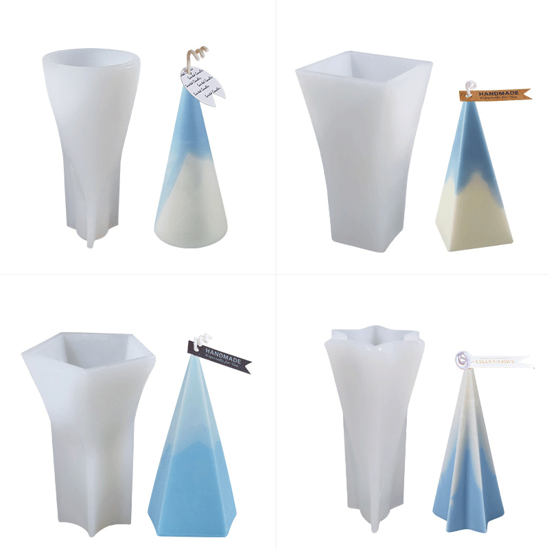 Premium Cone-Shaped Silicone Candle Mold - 5.75 Inches (146mm) Height - DIY Candle Making Supplies for Holiday, Wedding & Home Decor