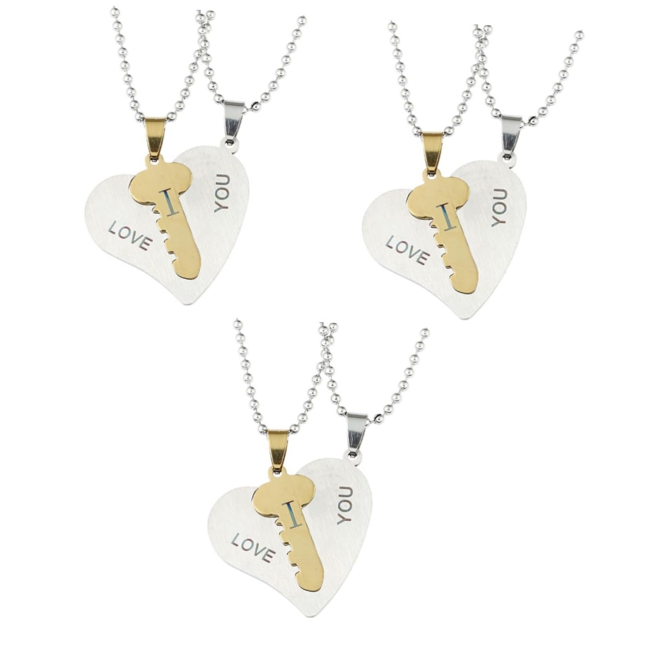 GALPADA 2 Pairs Matching Couple Necklaces for Women - Heart Lock Pendant Birthstone Relationship Necklace Set, Friendship Jewelry Gift for Her, Perfect for Anniversaries, Valentine's Day & Romantic Dates