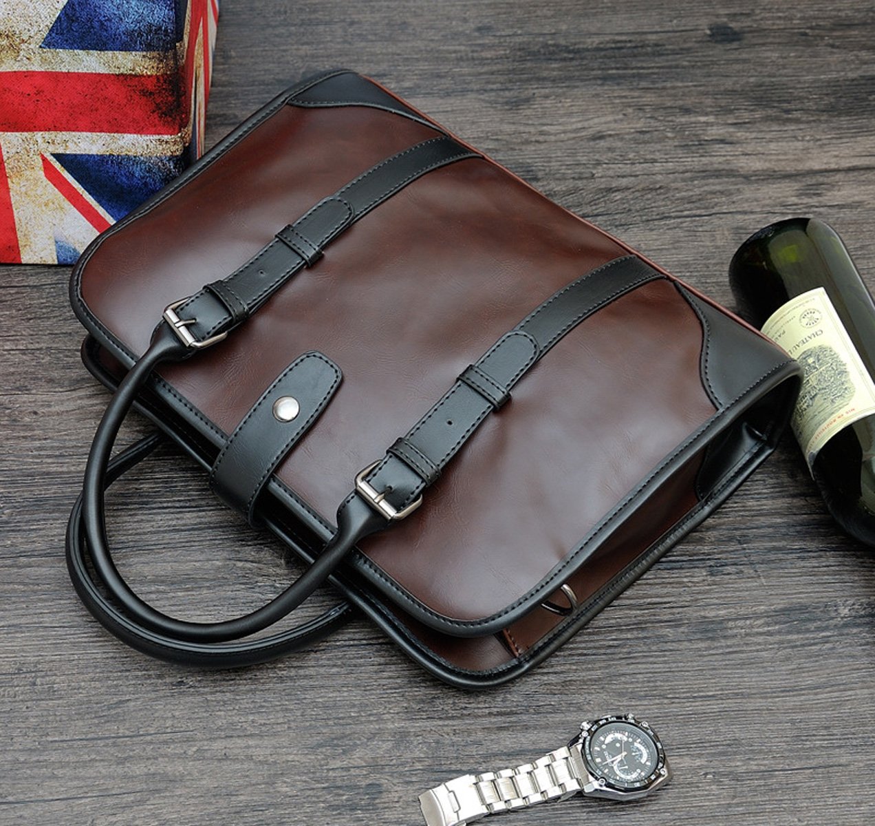 Stylish Crossbody Tote Bag for Women & Men - PU Leather Messenger Briefcase Satchel - Perfect for Work, Travel & Daily Commute