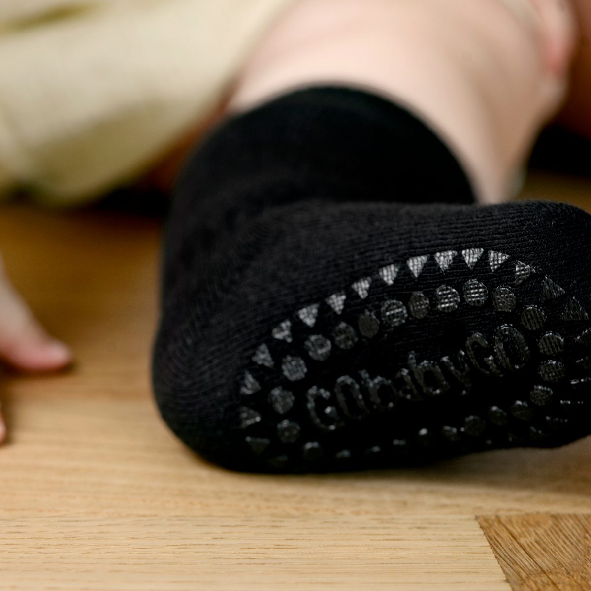GOBABYGO Non-Slip Cotton Socks for Women & Men - Anti-Skid Grip Socks for Yoga, Pilates, Home, Hospital - Black Comfortable Breathable Socks