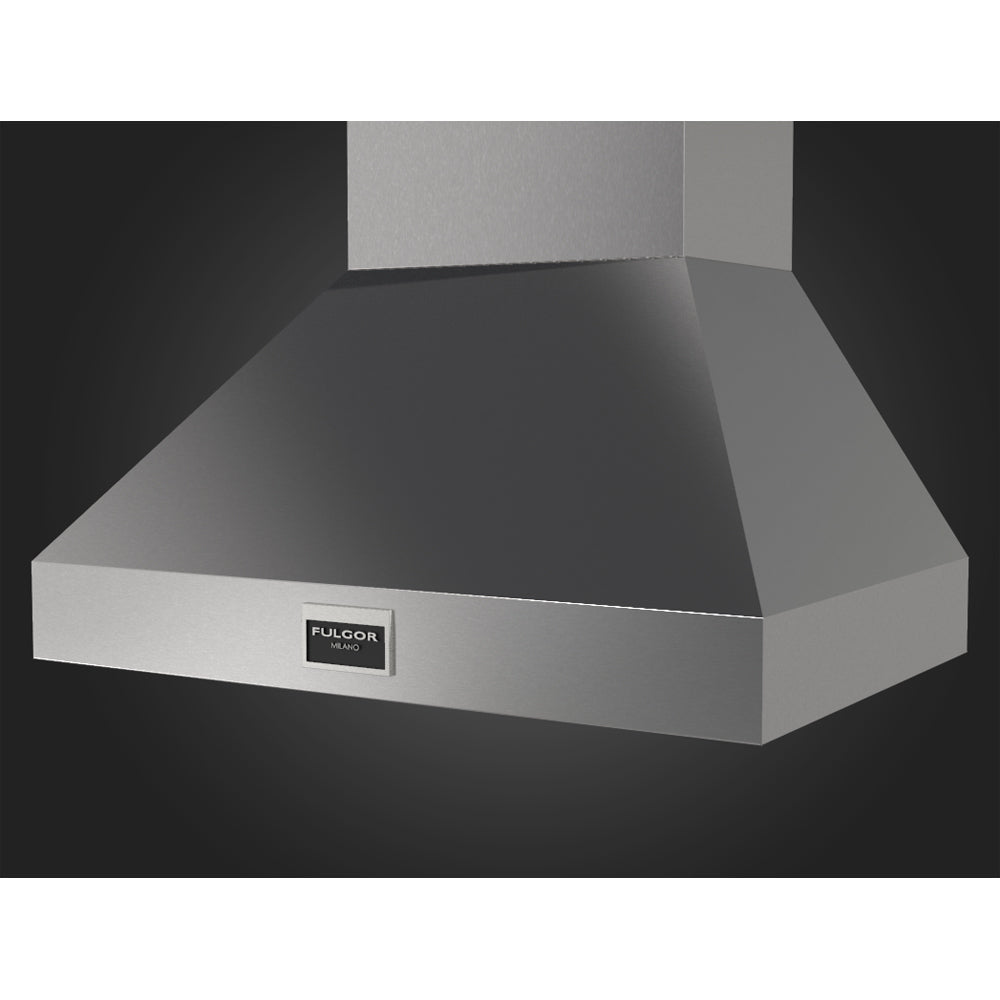 Fulgor Milano 36 Inch 1000 CFM Stainless Steel Wall Mount Range Hood - Professional Kitchen Ventilation for Home Cooking (Model F6PC36DS1) | Perfect for Modern Kitchens, Restaurants & Heavy Duty Cooking