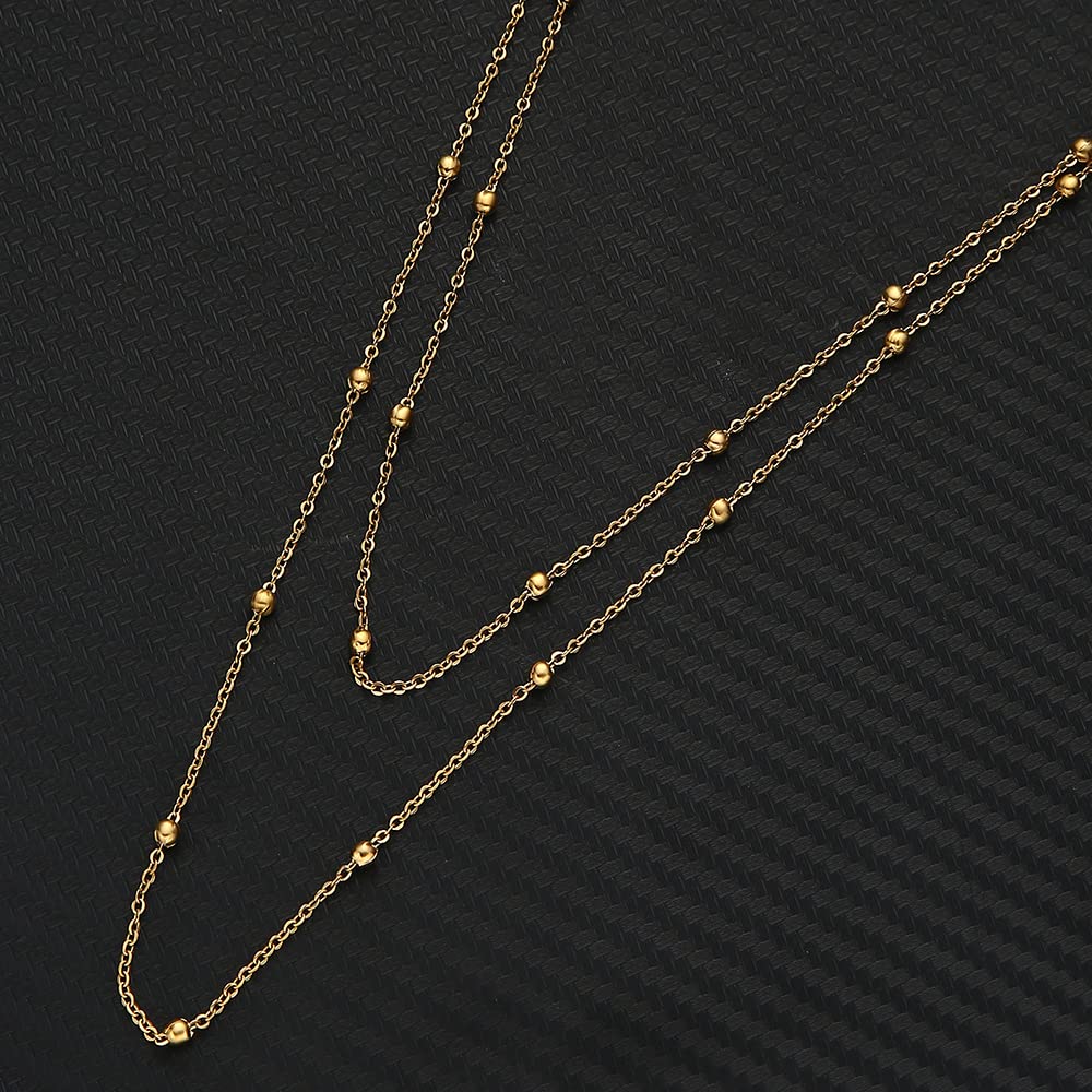 WANGGAO Women's Stainless Steel Body Chain - Elegant Waist Jewelry for Beach, Festival & Party Wear - Durable Belly Chain Accessory for Summer Outfits and Vacation Style