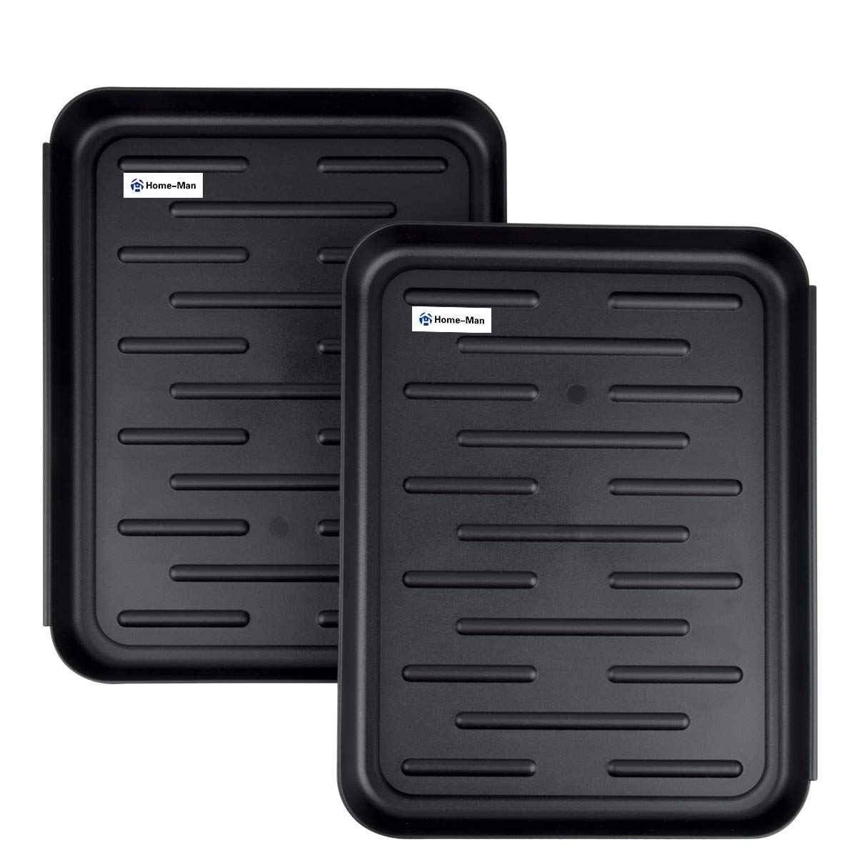 Premium Pet Food Tray Set of 2 - Non-Slip Waterproof Dog & Cat Feeding Mat - Spill-Proof Pet Bowl Mat for Messy Eaters - Also Works as Shoe Tray & Boot Tray - Perfect for Kitchen, Laundry Room & Pet Feeding Areas